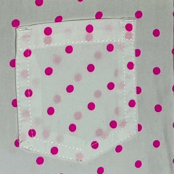 Gymboree Girls Size 8 Pink Polka Dot Long Sleeve Button Down Cotton Shirt - Picture 7 of 7